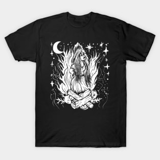 Salem Witch Trials Burning Witchcraft Occult Goth Pagan T-Shirt